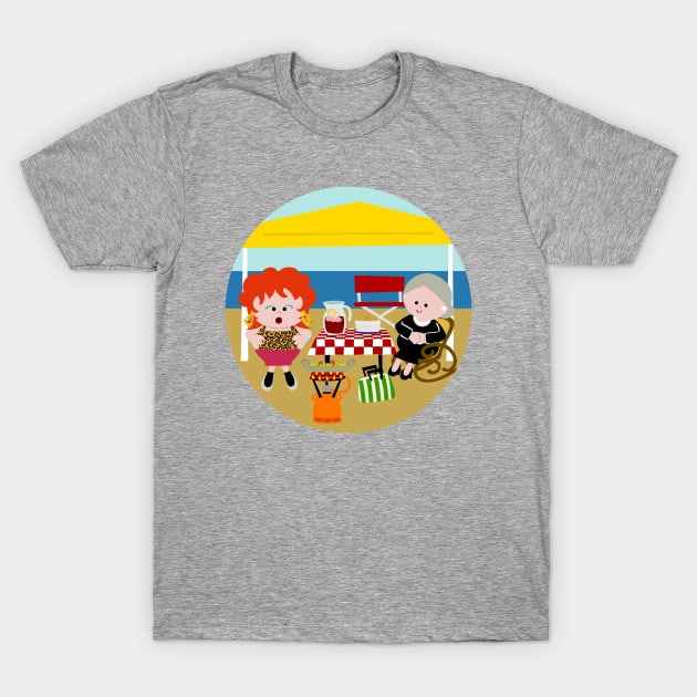 Spanish Family On The Beach T-Shirt by soniapascual